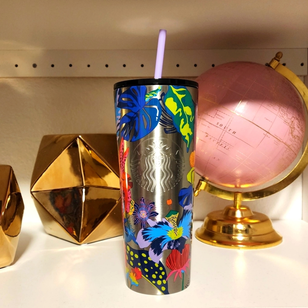 FLORAL STARBUCKS TUMBLER 🌺